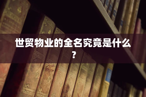 世贸物业的全名究竟是什么？